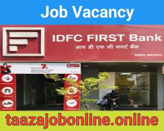 IDFC First Bank Job For Branch Credit Manager