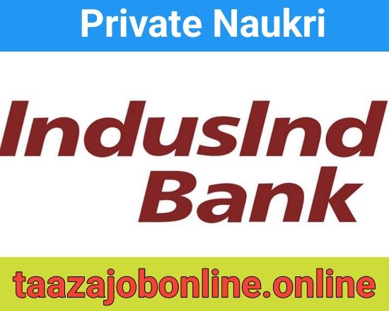 Indusind Bank Job 2025 For Relationship Managers